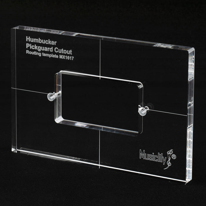 musiclily pro cnc accurate acrylic open style humbucker pickup routing template for electric guitar pickguard mx1617