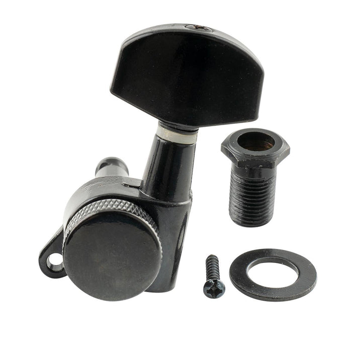 Musiclily Pro R15J Single 15:1 Ratio Full Sealed Locking Machine Head Treble Side Tuner Tuning Peg Key with Big Hex Button 45 Degree Screw for Acoustic Electric Guitar