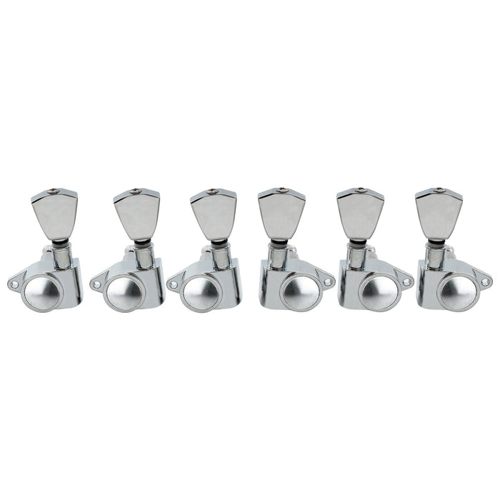 musiclily basic 3r3l 14 1 ratio full sealed machine heads tuners tuning pegs keys with keystone button right angle screw for acoustic electric guitar mx1655 3mx1656 3p, chrome