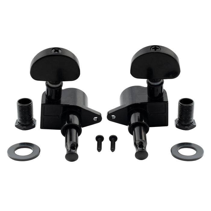 detail of musiclily basic 3r3l 14 1 ratio full sealed machine heads tuners tuning pegs keys with half moon button right angle screw for acoustic electric guitar mx1657 3mx1658 3p