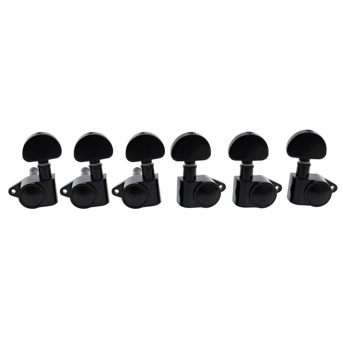 musiclily basic 3r3l 14 1 ratio full sealed machine heads tuners tuning pegs keys with half moon button right angle screw for acoustic electric guitar mx1657 3mx1658 3p
