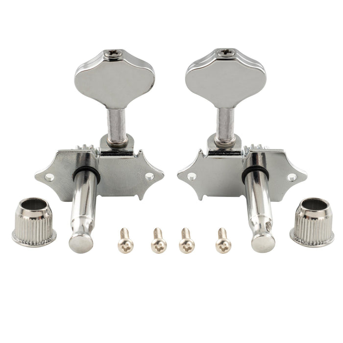 detail of wilkinson 3r3l 19 1 ratio open gear machine heads tuners tuning pegs keys with butterbean button for acoustic electric guitar mx1663cr