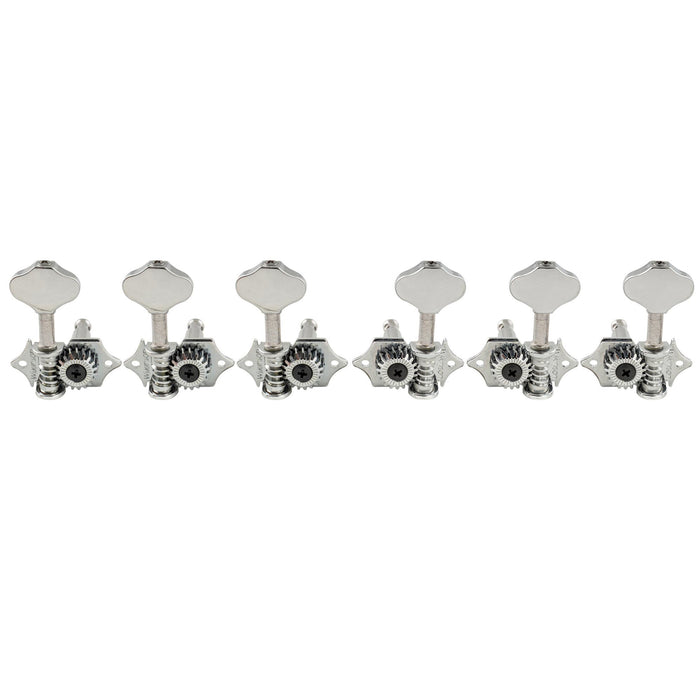 wilkinson 3r3l 19 1 ratio open gear machine heads tuners tuning pegs keys with butterbean button for acoustic electric guitar mx1663cr
