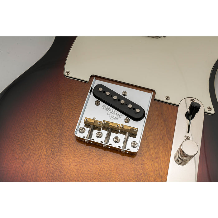 Wilkinson WTB 54mm (2-1/8 polegadas) Cinzeiro de Latão Compatível com 3 Selas para Violão Tele Estilo