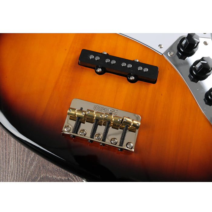 Puente de bajo Wilkinson WBBC con silletas de latón para bajos Precision Bass/Jazz Bass de 4 cuerdas