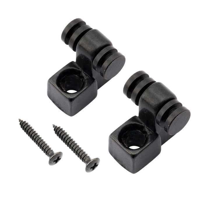 musiclily pro metal roller string trees retainers guides for strat tele style electric guitar mx1712 2p, black