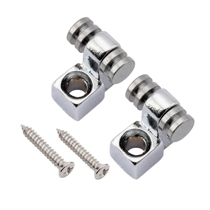 musiclily pro metal roller string trees retainers guides for strat tele style electric guitar mx1712 2p, chrome