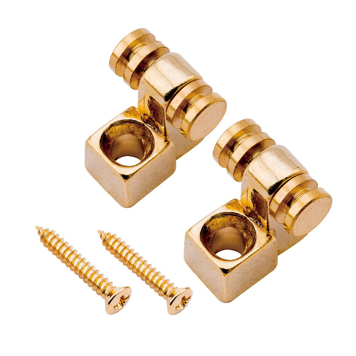 musiclily pro metal roller string trees retainers guides for strat tele style electric guitar mx1712 2p, gold