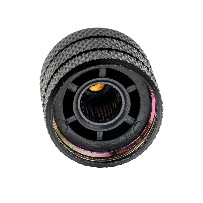 Musiclily Pro 鋼製 ミリ規格 18スプライン アバロントップ ドームノブ つまみ Importエレキギターとベース用 18*16.5mm ブラック(2個セット)