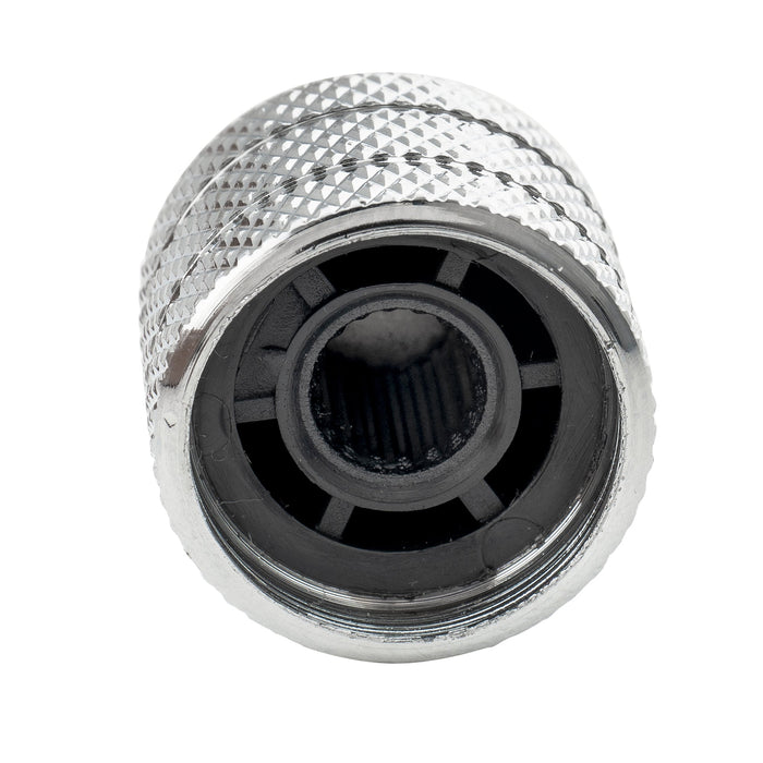 Musiclily Pro 鋼製 ミリ規格 18スプライン アバロントップ ドームノブ つまみ Importエレキギターとベース用 18*16.5mm ブラック(2個セット)