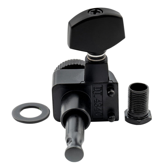 detail of musiclily pro 6 in line 2 pins full metal guitar locking tuners machine heads tuning pegs keys set for fender strat tele style electric guitar mx1720 6p