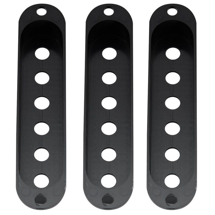musiclily pro plastic guitar single coil pickup covers for usa mexico strat mx1721 3p, black