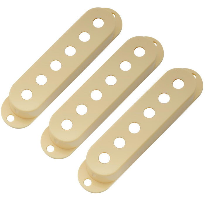 musiclily pro plastic guitar single coil pickup covers for usa mexico strat mx1721 3p cream