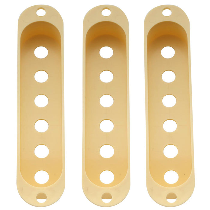 musiclily pro plastic guitar single coil pickup covers for usa mexico strat mx1721 3p, white