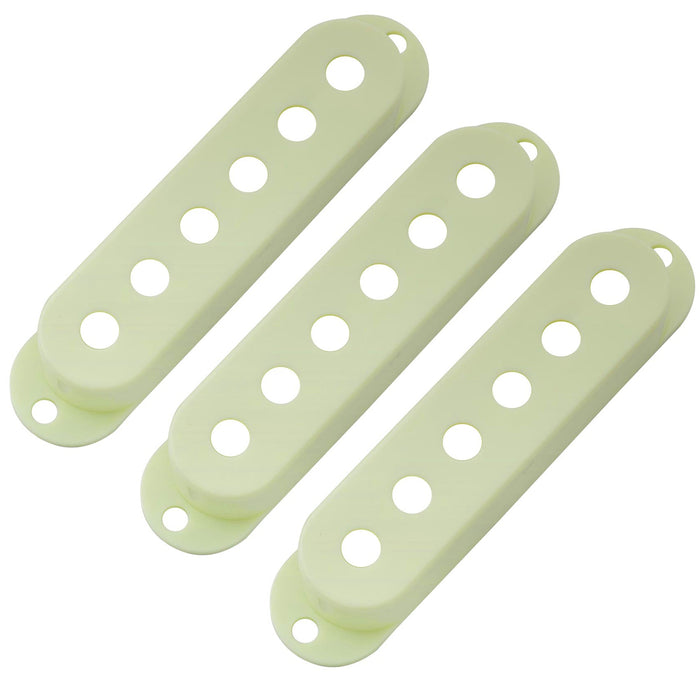 musiclily pro plastic guitar single coil pickup covers for usa mexico strat mx1721 3p, mint green