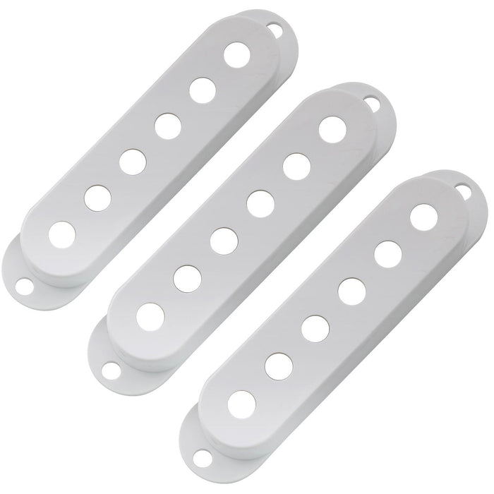 musiclily pro plastic guitar single coil pickup covers for usa mexico strat mx1721 3p, white