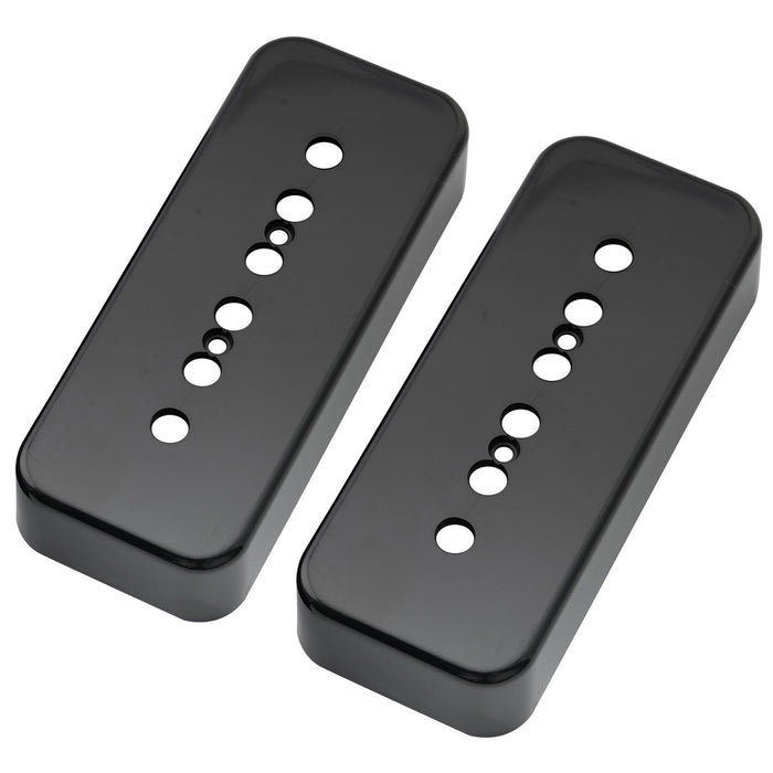 detail of musiclily pro plastic p 90 soapbar guitar pickup covers compatible with usa lp mx1722 2p