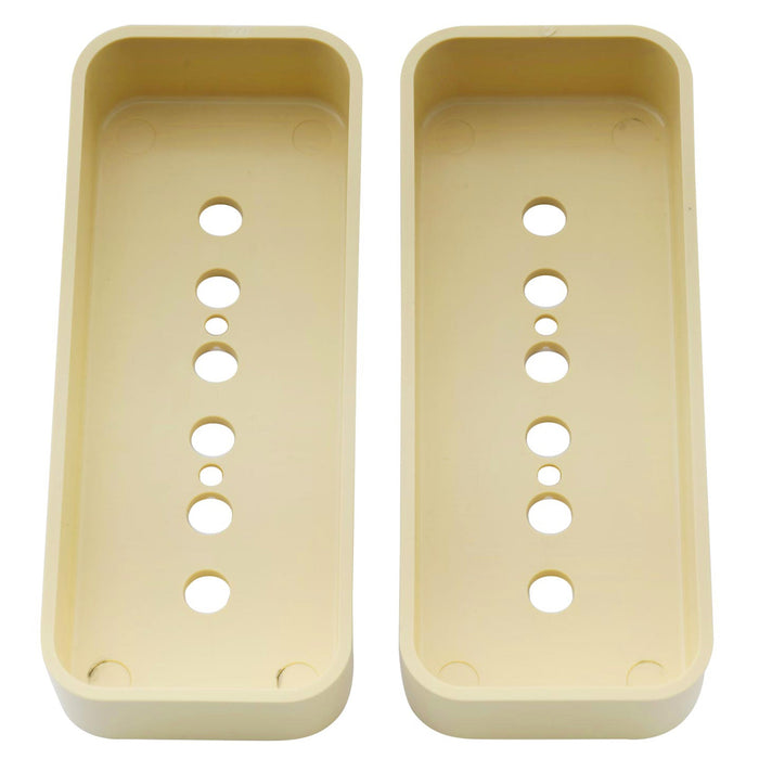 musiclily pro plastic p 90 soapbar guitar pickup covers compatible with usa lp mx1722 2p cream