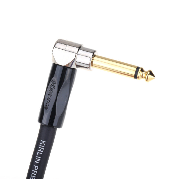 details of kirlin 3m 10 feet straight to right angle 1 4 inch plug premium plus noise free instrument guitar bass cable mx1729