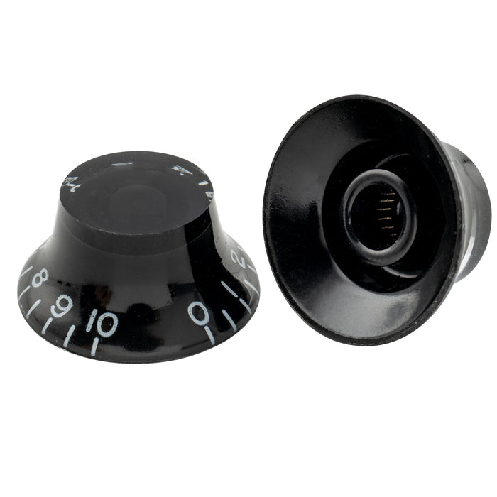 Musiclily Pro Metric Coarse 18-Spline Top Hat Bell Knobs Tone Volume Control Knobs for Epiphone LP SG Style Electric Guitar, Set of 4