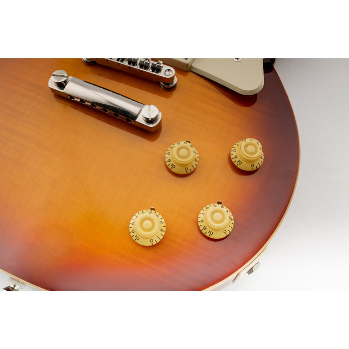 Application of musiclily pro metric coarse 18 spline top hat bell knobs tone volume control knobs for epiphone lp sg style electric guitar mx1730 4p