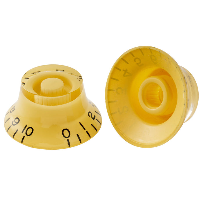 detail of musiclily pro metric coarse 18 spline top hat bell knobs tone volume control knobs for epiphone lp sg style electric guitar mx1730 4p