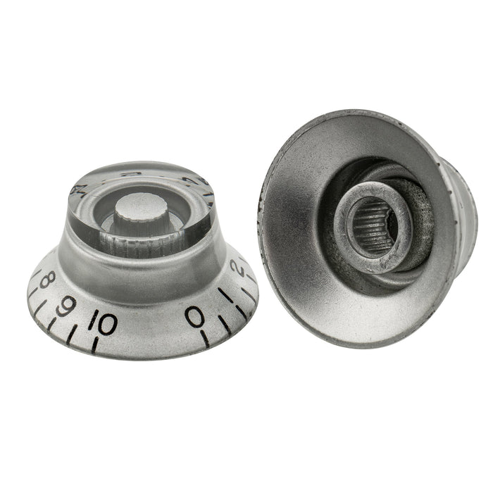 Musiclily Pro Metric Coarse 18-Spline Top Hat Bell Knobs Tone Volume Control Knobs for Epiphone LP SG Style Electric Guitar, Set of 4