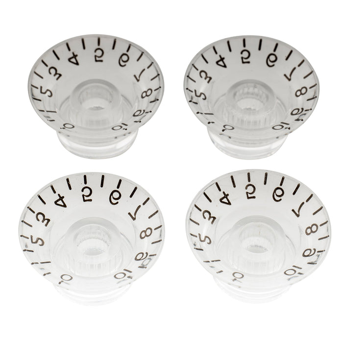 Musiclily Pro Metric Coarse 18-Spline Top Hat Bell Knobs Tone Volume Control Knobs for Epiphone LP SG Style Electric Guitar, Set of 4