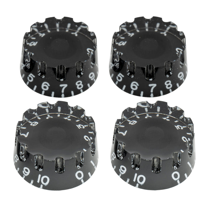 musiclily pro metric coarse 18 spline knurled guitar knobs tone volume speed control knobs for epiphone les paul sg style electric guitar mx1732 4p, black