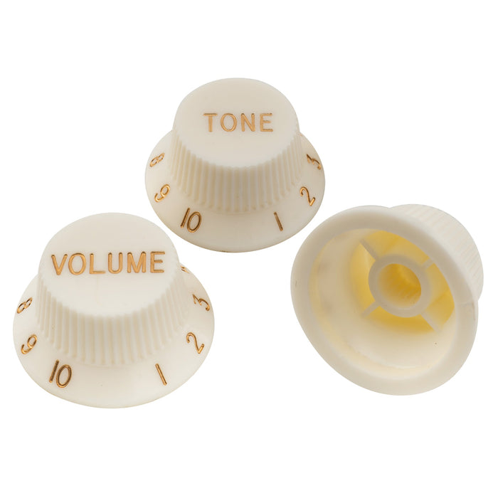 Musiclily Pro Métrique Taille 18 Cannelures 1 Volume 2 Tonalités Style Stratocaster Potentiomètres pour Guitare Basse Import Asie