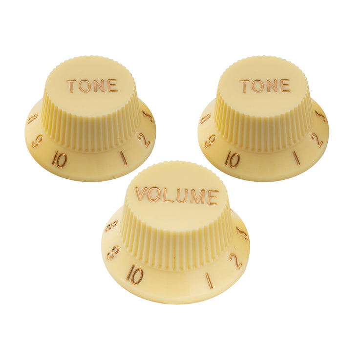 musiclily pro metric size 18 splines 1 volume 2 tone strat style knobs set for asia import guitar bass split shaft pots mx1733 2mx1734p