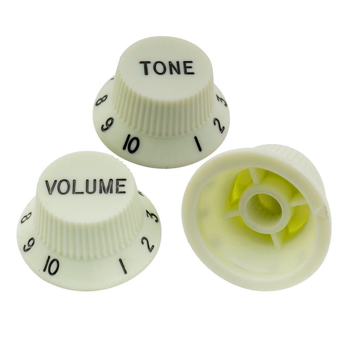 Musiclily Pro Métrique Taille 18 Cannelures 1 Volume 2 Tonalités Style Stratocaster Potentiomètres pour Guitare Basse Import Asie