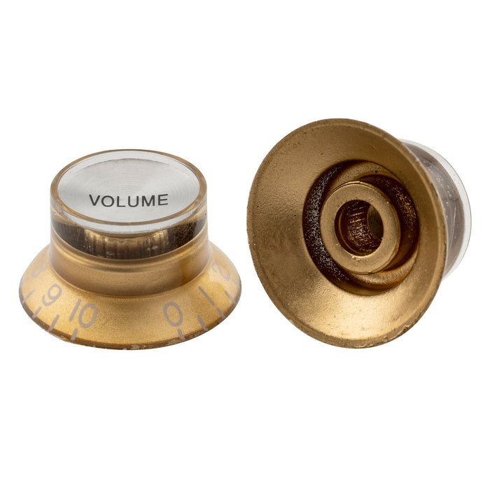 Musiclily Pro Metric Grosso 18-Esquema Chapeu Alto Botões de Tom e Controle de Volume para Guitarra Elétrica estilo Epiphone LP SG, Conjunto de 2