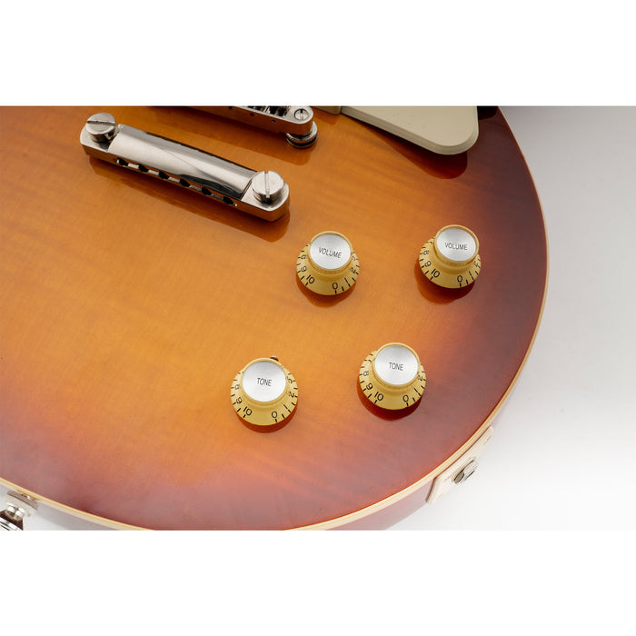 Musiclily Pro Metric Grosso 18-Esquema Chapeu Alto Botões de Tom e Controle de Volume para Guitarra Elétrica estilo Epiphone LP SG, Conjunto de 2