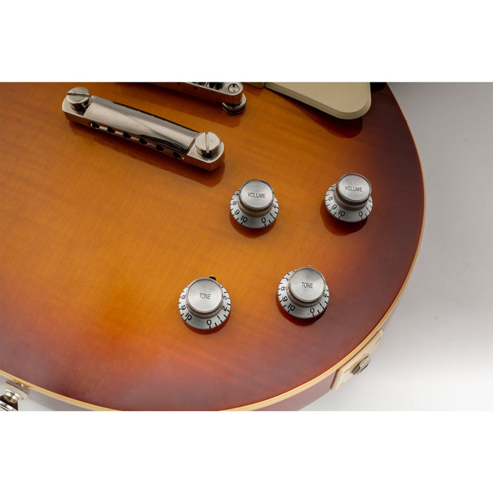 Musiclily Pro Metric Grosso 18-Esquema Chapeu Alto Botões de Tom e Controle de Volume para Guitarra Elétrica estilo Epiphone LP SG, Conjunto de 2