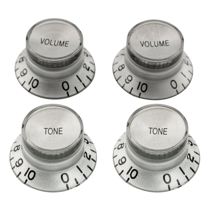 musiclily pro metric coarse 18 spline top hat bell knobs tone volume control knobs for epiphone lp sg style electric guitar 2 pcst2v mx1735 2mx1737 2p, silver