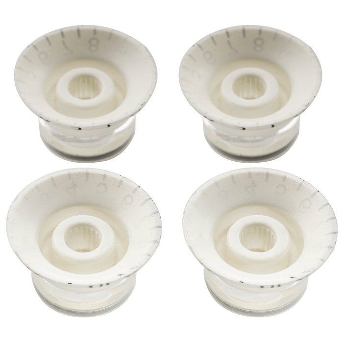 Musiclily Pro Metric Grosso 18-Esquema Chapeu Alto Botões de Tom e Controle de Volume para Guitarra Elétrica estilo Epiphone LP SG, Conjunto de 2