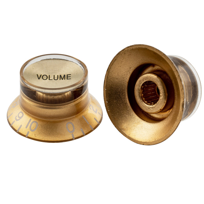 detail of musiclily pro metric coarse 18 spline top hat bell knobs tone volume control knobs for epiphone lp sg style electric guitar 2 pcst2v mx1735 2mx1737 2p