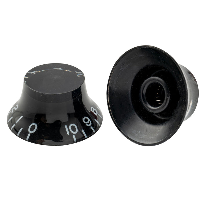 Perillas Musiclily Pro para zurdos, métricas gruesas, de 18 estrías, con forma de sombrero de copa y campana, control de volumen y tono para guitarra eléctrica Epiphone LP SG (juego de 4)