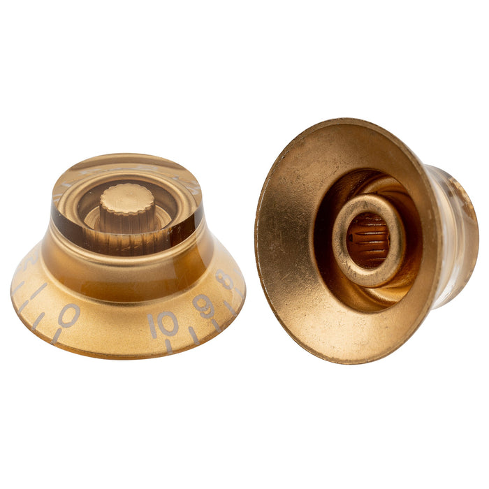 Perillas Musiclily Pro para zurdos, métricas gruesas, de 18 estrías, con forma de sombrero de copa y campana, control de volumen y tono para guitarra eléctrica Epiphone LP SG (juego de 4)