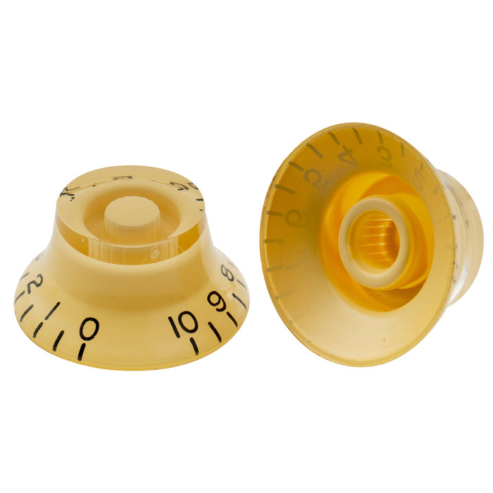 Perillas Musiclily Pro para zurdos, métricas gruesas, de 18 estrías, con forma de sombrero de copa y campana, control de volumen y tono para guitarra eléctrica Epiphone LP SG (juego de 4)