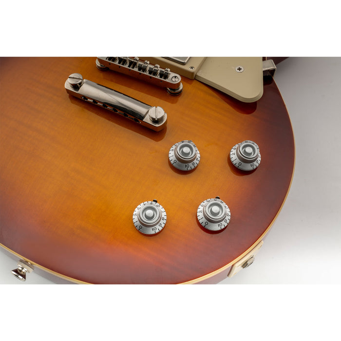 Application of musiclily pro left handed metric coarse 18 spline top hat bell knobs tone volume control knobs for epiphone lp sg style electric guitar mx1741 4p