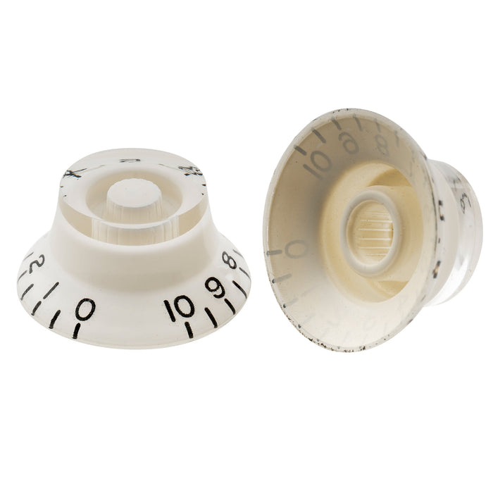 Perillas Musiclily Pro para zurdos, métricas gruesas, de 18 estrías, con forma de sombrero de copa y campana, control de volumen y tono para guitarra eléctrica Epiphone LP SG (juego de 4)