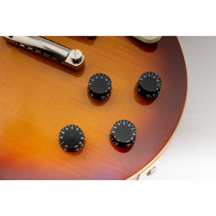 Musiclily Pro Linkshändig Metrisch Grobkantig 18-Zahnrad-Gitarrenknöpfe Ton, Lautstärke, Geschwindigkeitsreglerknöpfe Set für Epiphone Les Paul SG Stil Elektrogitarre, Set von 4