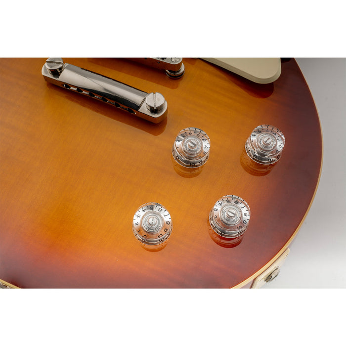 Musiclily Pro Linkshändig Metrisch Grobkantig 18-Zahnrad-Gitarrenknöpfe Ton, Lautstärke, Geschwindigkeitsreglerknöpfe Set für Epiphone Les Paul SG Stil Elektrogitarre, Set von 4