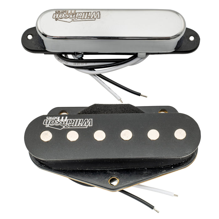 detail of wilkinson m series low gauss nashville sound ceramic single coil pickups set for tele style electric guitar mx1759mx1760p