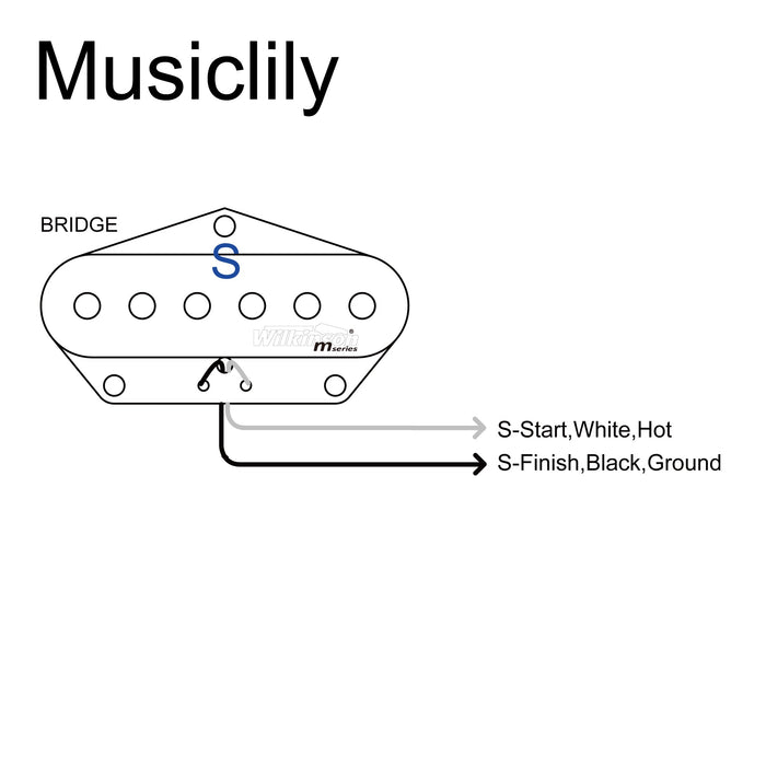 Size of wilkinson m series low gauss nashville sound ceramic single coil bridge pickup for tele style electric guitar mx1760