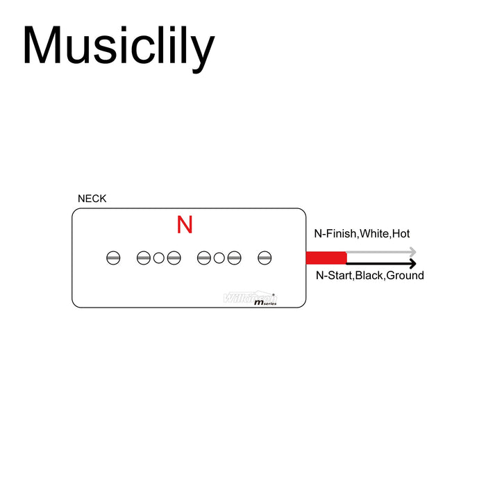 Size of wilkinson m series low gauss iconic sound ceramic p90 soapbar single coil neck pickup for sg lp style electric guitar mx1761bk