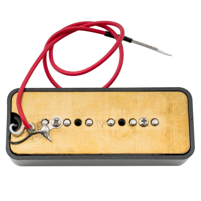 Part of wilkinson m series low gauss iconic sound ceramic p90 soapbar single coil neck pickup for sg lp style electric guitar mx1761bk