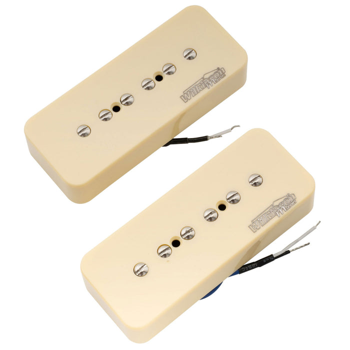 wilkinson m series low gauss iconic sound ceramic p90 soapbar single coil pickups set for sg lp style electric guitar mx1761bkmx1762bk, mint ivory color